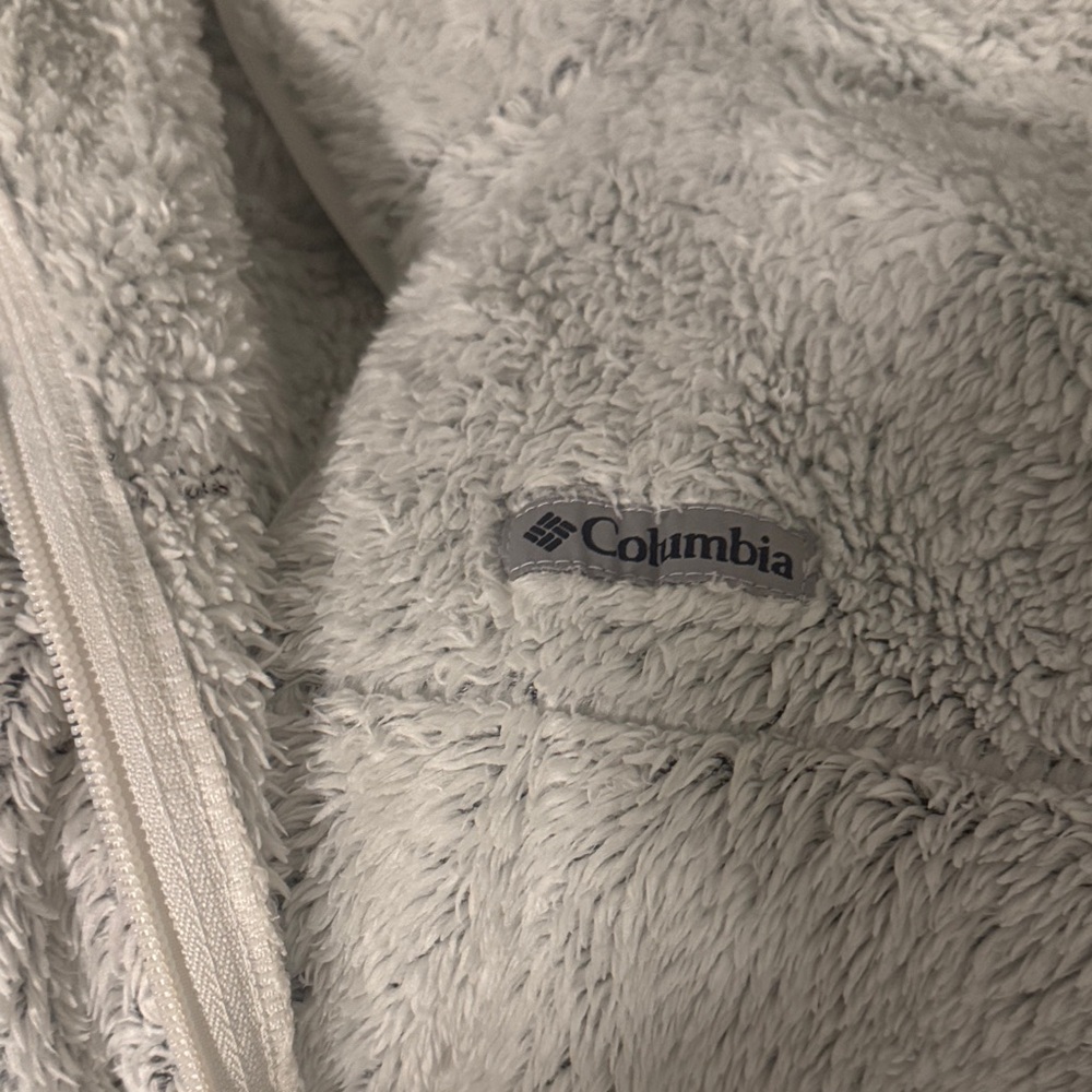 Columbia Light Gray Sherpa Teddy Jacket